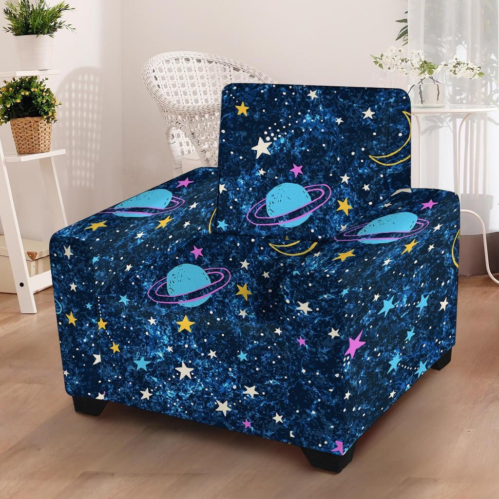 Constellation Star Galaxy Space Armchair Cover-grizzshop