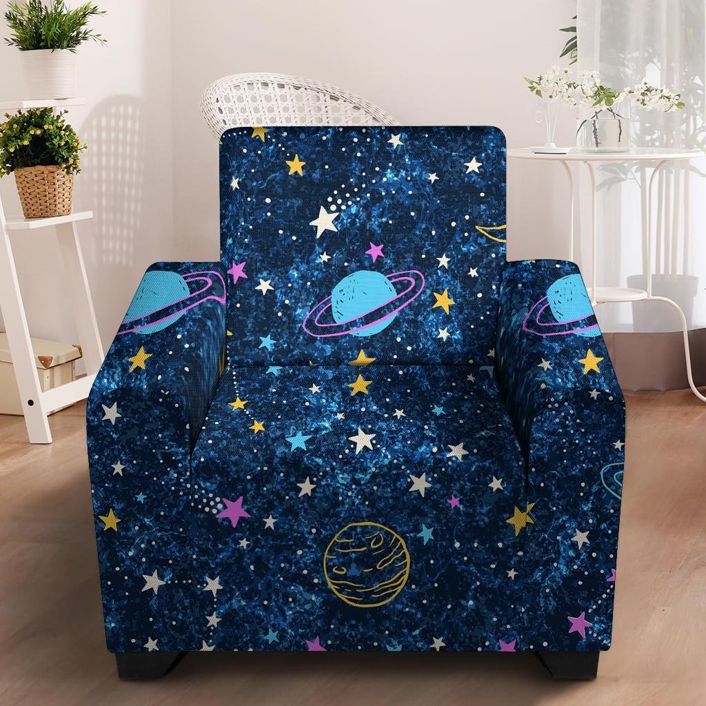 Constellation Star Galaxy Space Armchair Cover-grizzshop