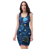 Constellation Star Galaxy Space Bodycon Dress-grizzshop