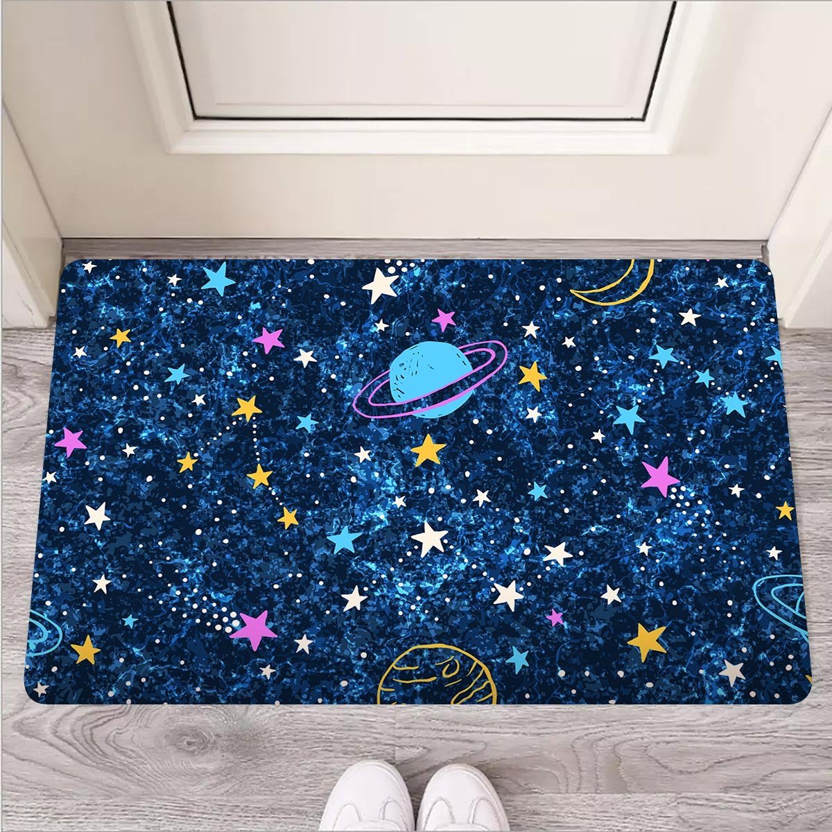 Constellation Star Galaxy Space Door Mat-grizzshop