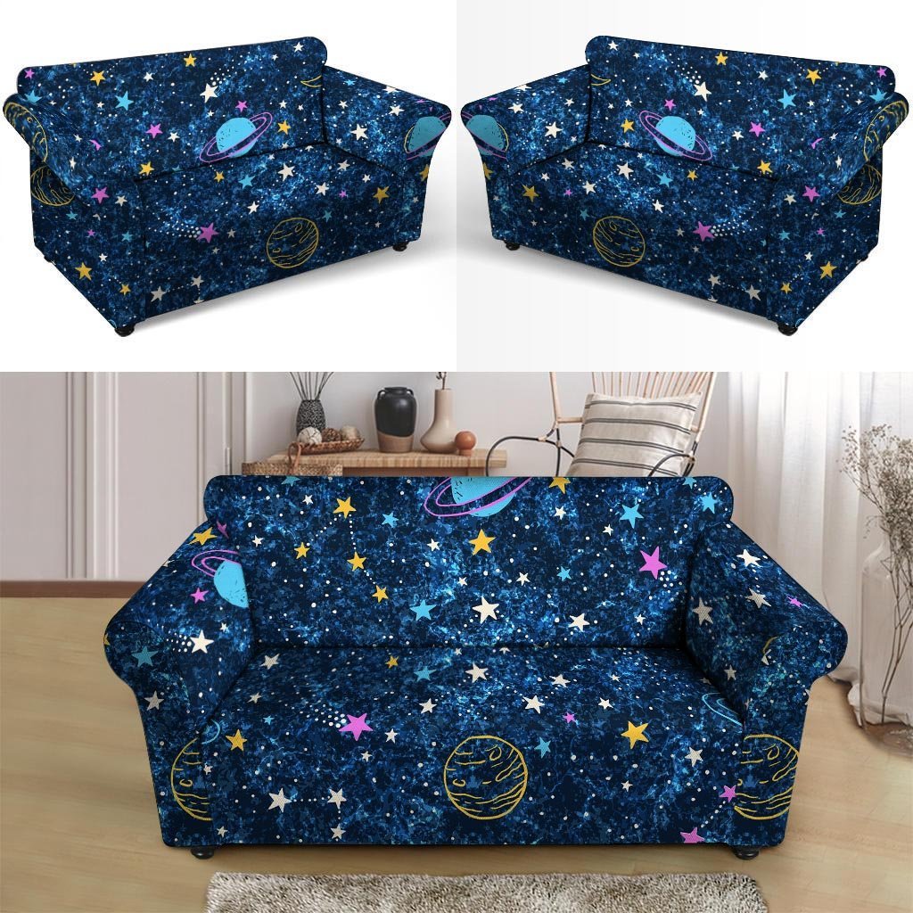 Constellation Star Galaxy Space Loveseat Cover-grizzshop