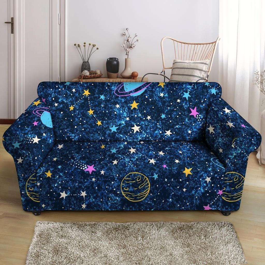 Constellation Star Galaxy Space Loveseat Cover-grizzshop