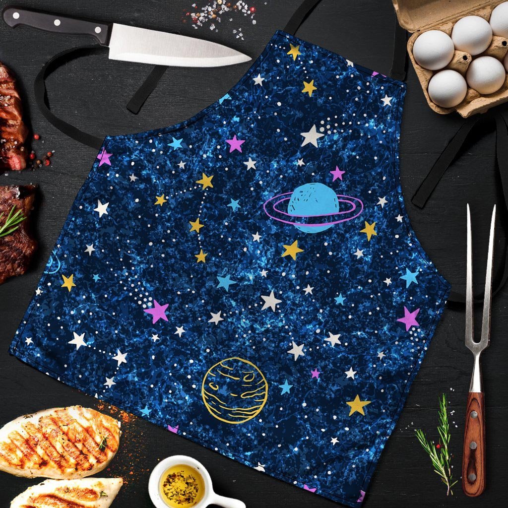 Constellation Star Galaxy Space Men's Apron-grizzshop