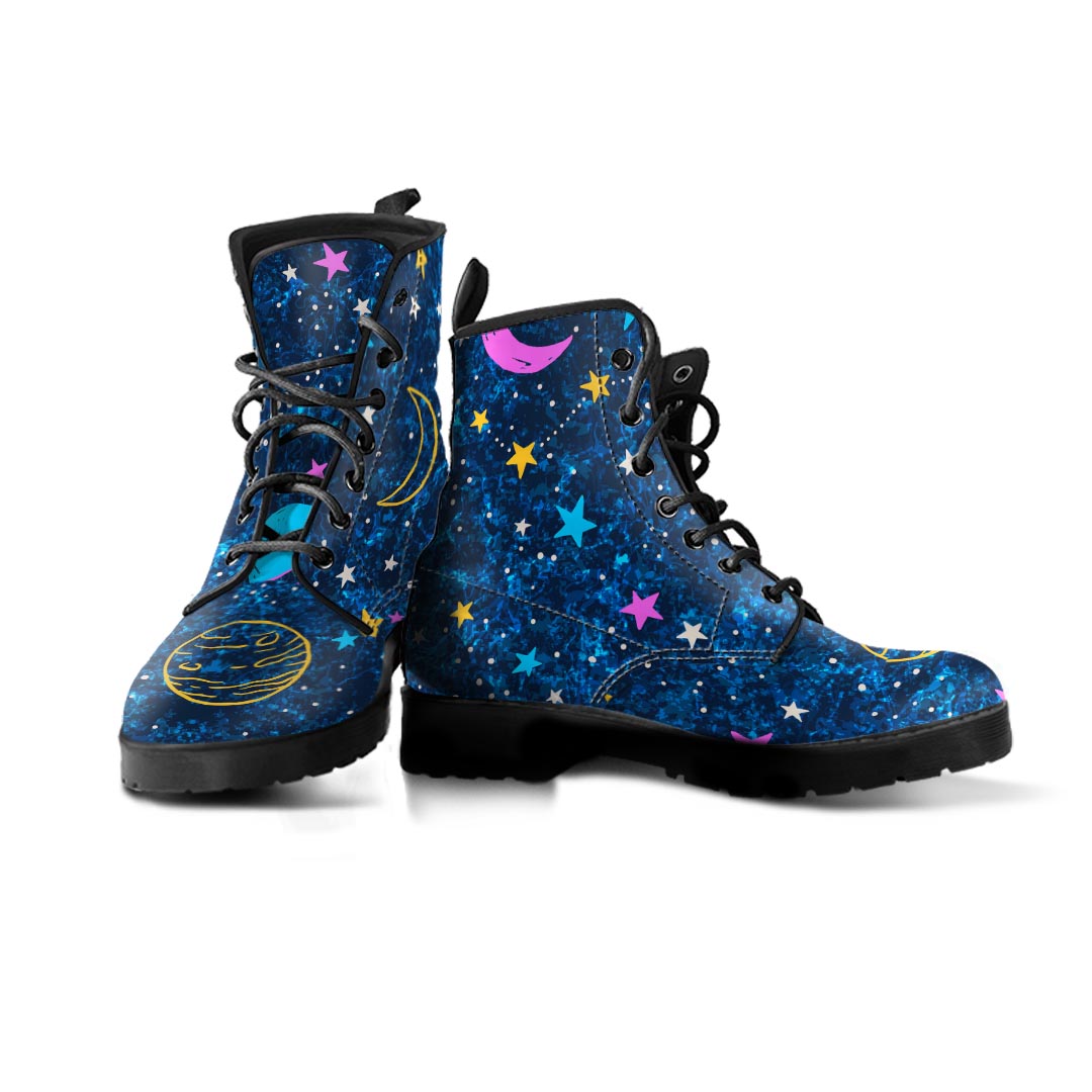 Constellation Star Galaxy Space Men's Boots-grizzshop