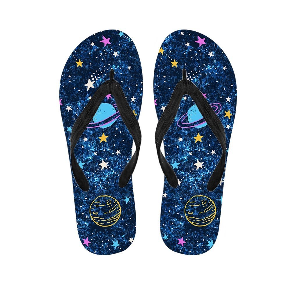 Constellation Star Galaxy Space Men's Flip Flops-grizzshop