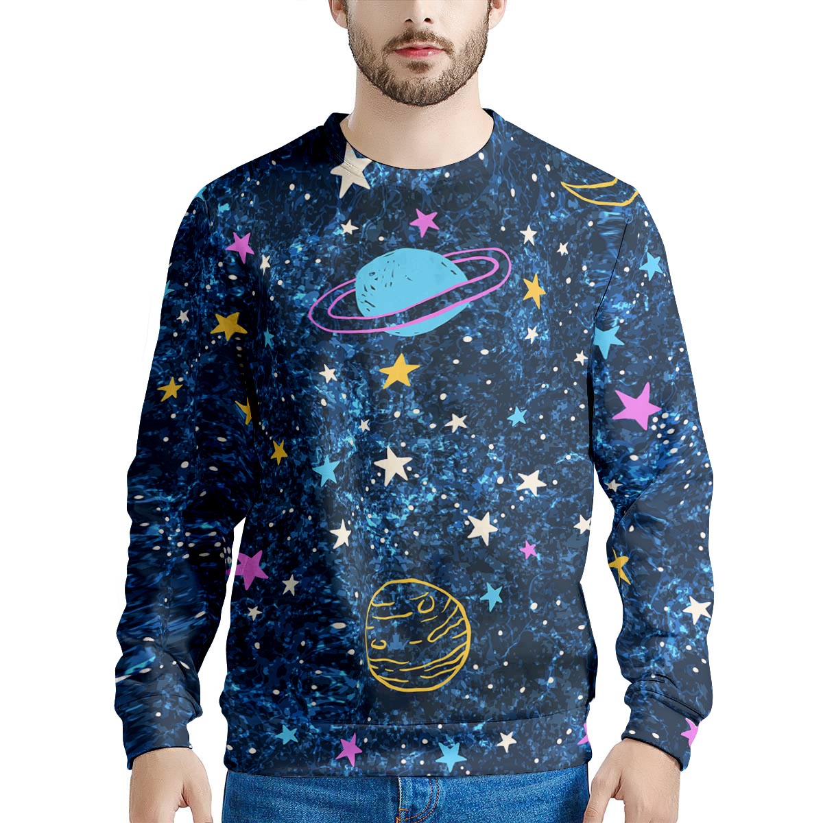 Constellation Star Galaxy Space Men's Sweatshirt-grizzshop