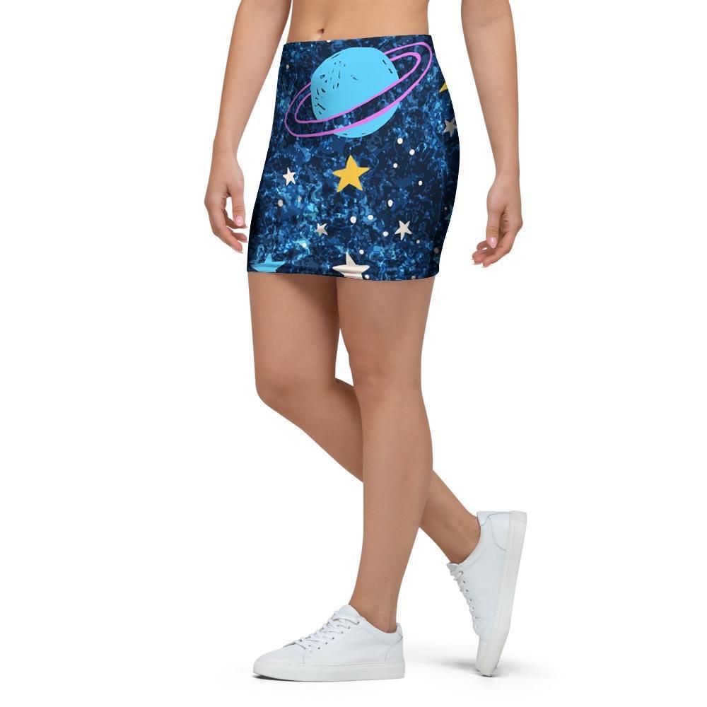 Constellation Star Galaxy Space Mini Skirt-grizzshop