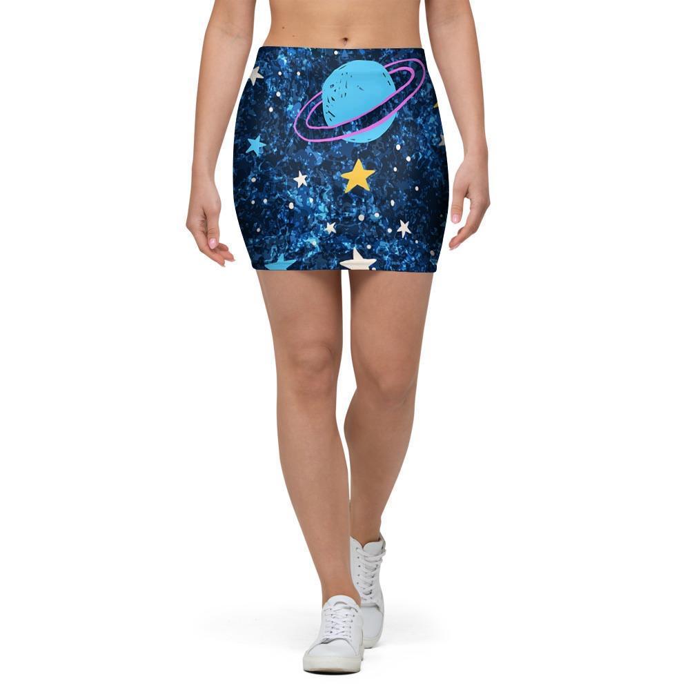 Constellation Star Galaxy Space Mini Skirt-grizzshop