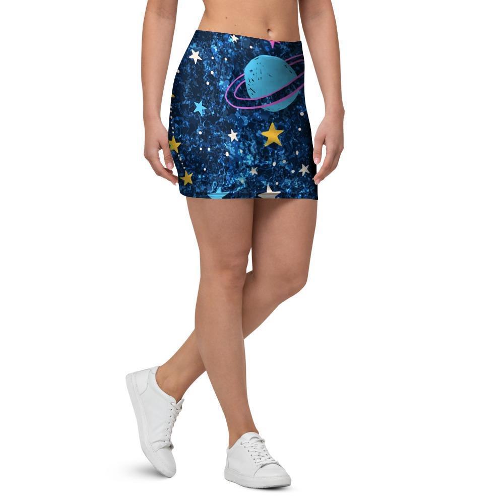 Constellation Star Galaxy Space Mini Skirt-grizzshop