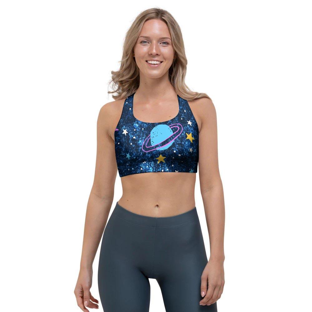 Constellation Star Galaxy Space Sports Bra-grizzshop