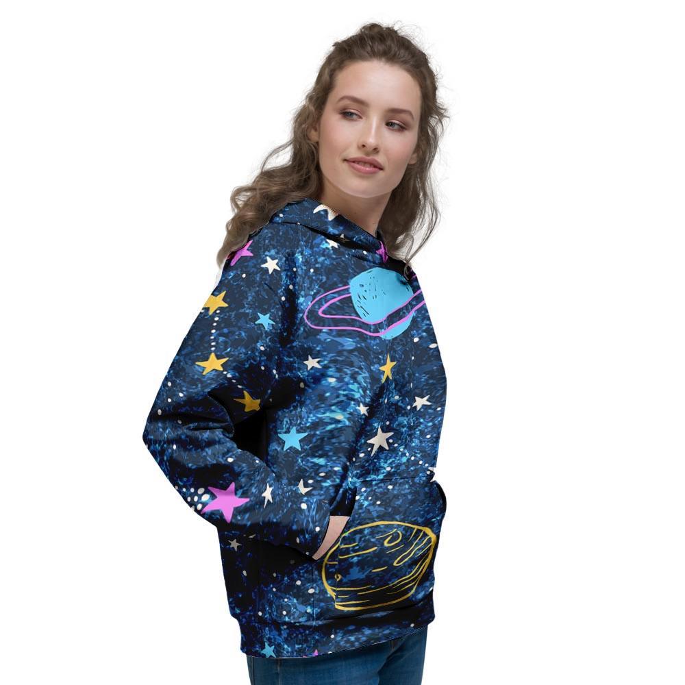 Constellation Star Galaxy Space Women's Hoodie-grizzshop