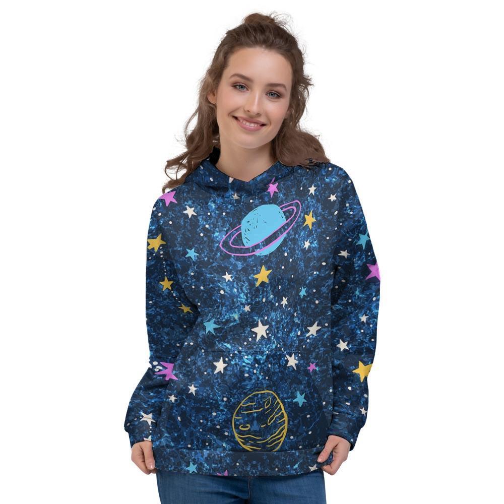 Constellation Star Galaxy Space Women's Hoodie-grizzshop