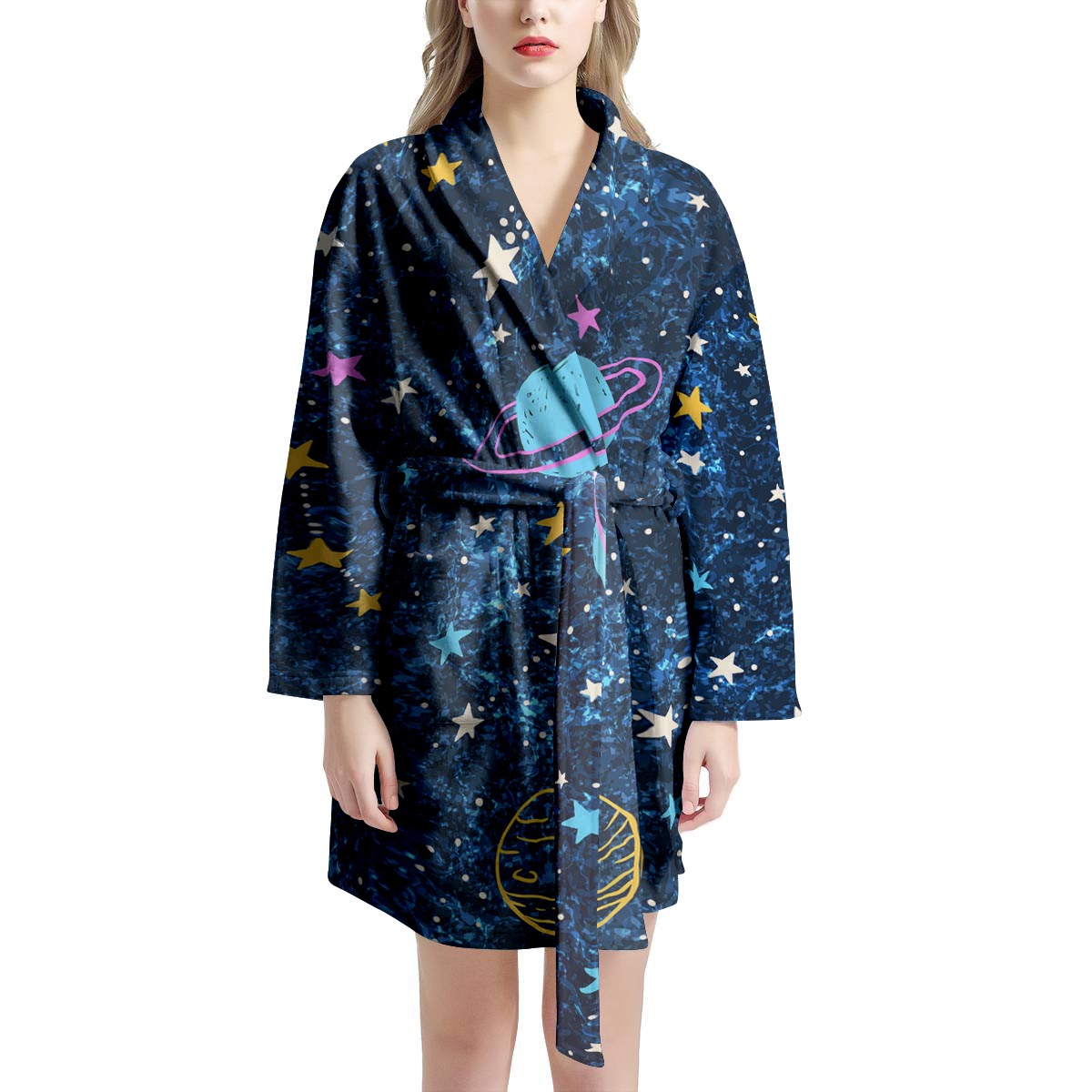 Constellation Star Galaxy Space Women's Robe-grizzshop