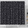 Constellation Star Print Pattern Bathroom Shower Curtain-grizzshop