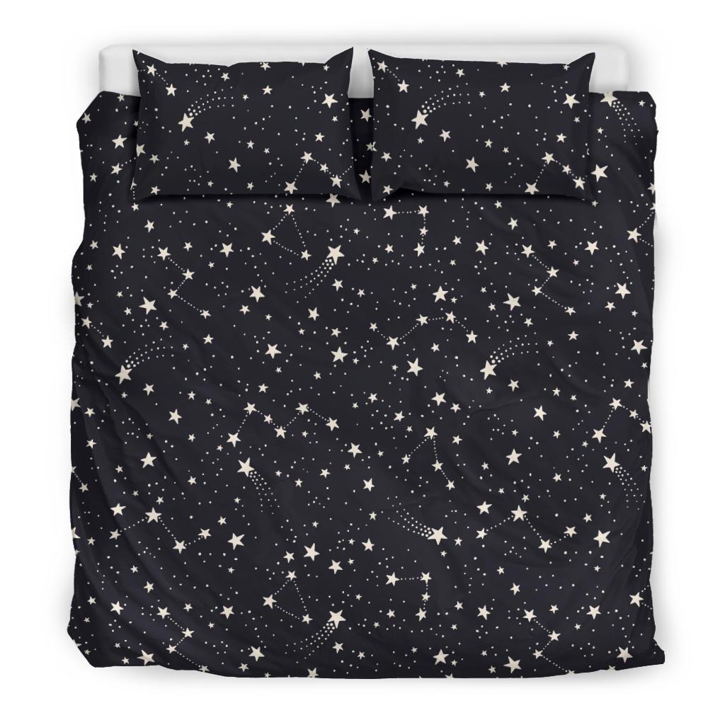 Constellation Star Print Pattern Duvet Cover Bedding Set-grizzshop