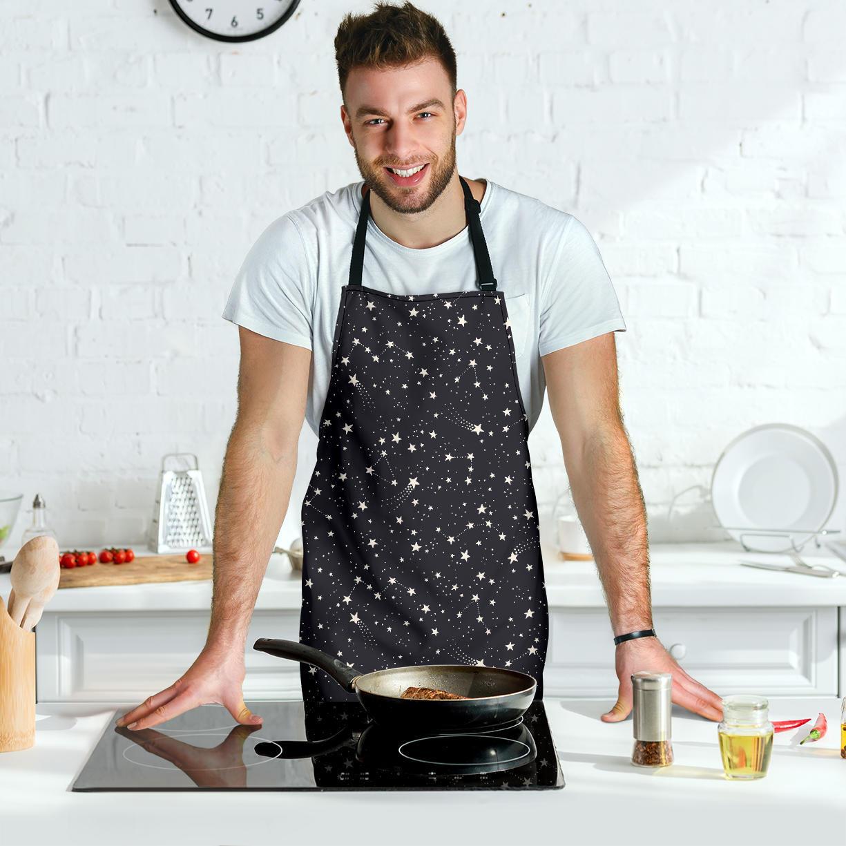 Constellation Star Print Pattern Men's Apron-grizzshop