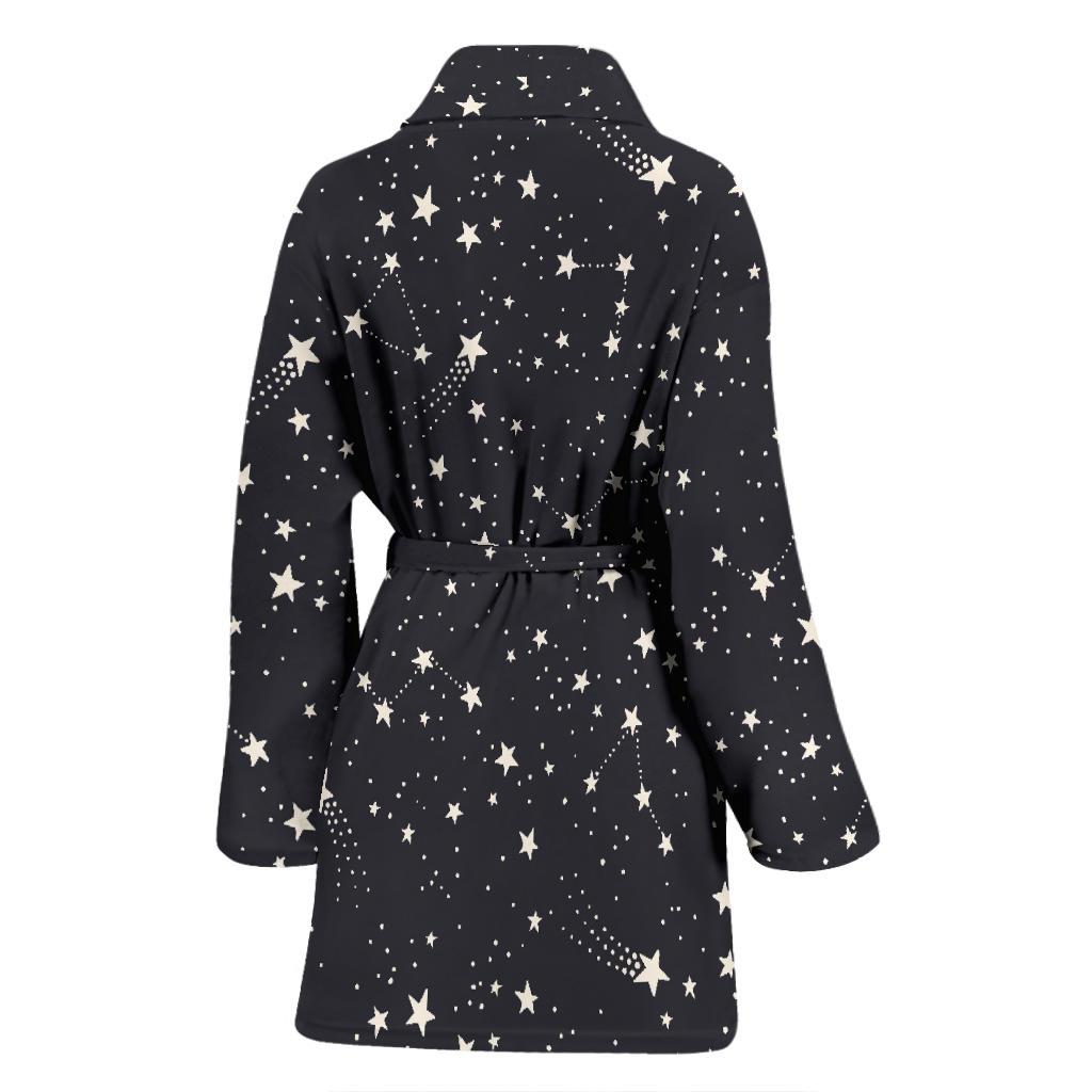 Constellation Star Print Pattern Women Long Robe-grizzshop