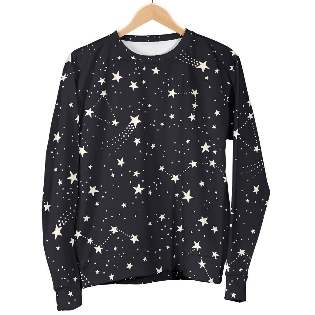 Constellation Star Print Pattern Women's Sweatshirt-grizzshop