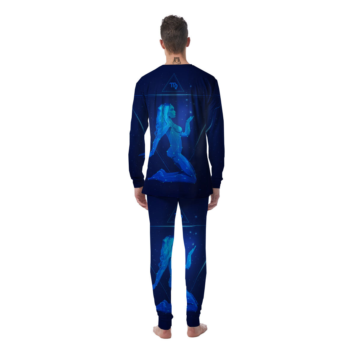 Constellation Virgo Print Men's Pajamas-grizzshop