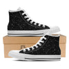 Constellation White And Black Print White High Top Shoes-grizzshop