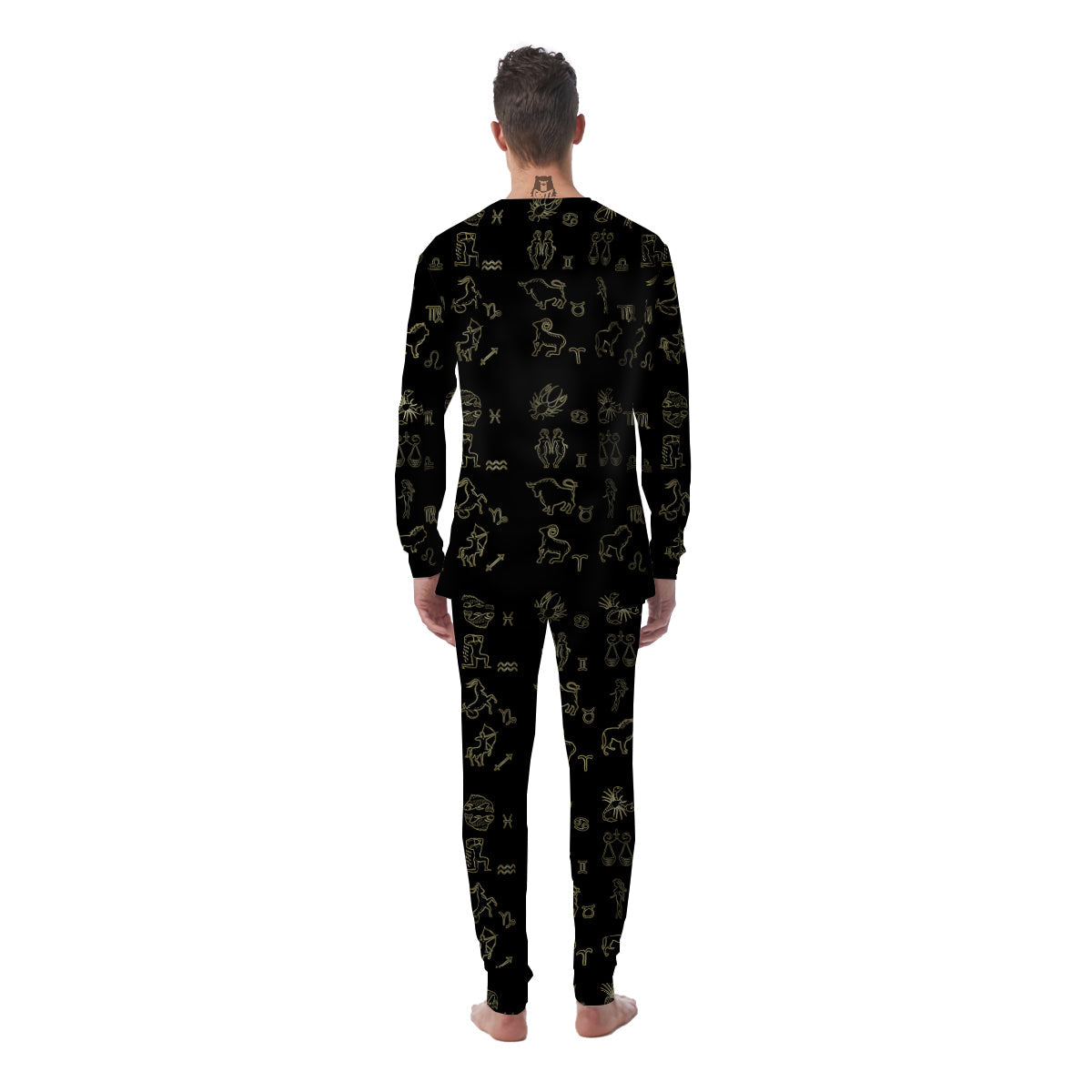 Constellation Zodiac Print Pattern Men's Pajamas-grizzshop