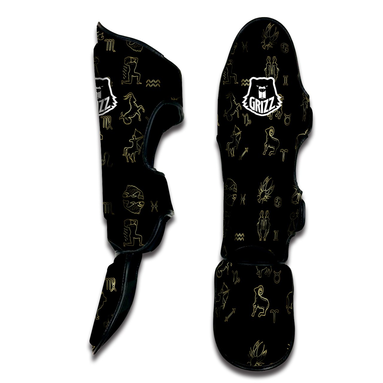 Constellation Zodiac Print Pattern Muay Thai Shin Guards-grizzshop