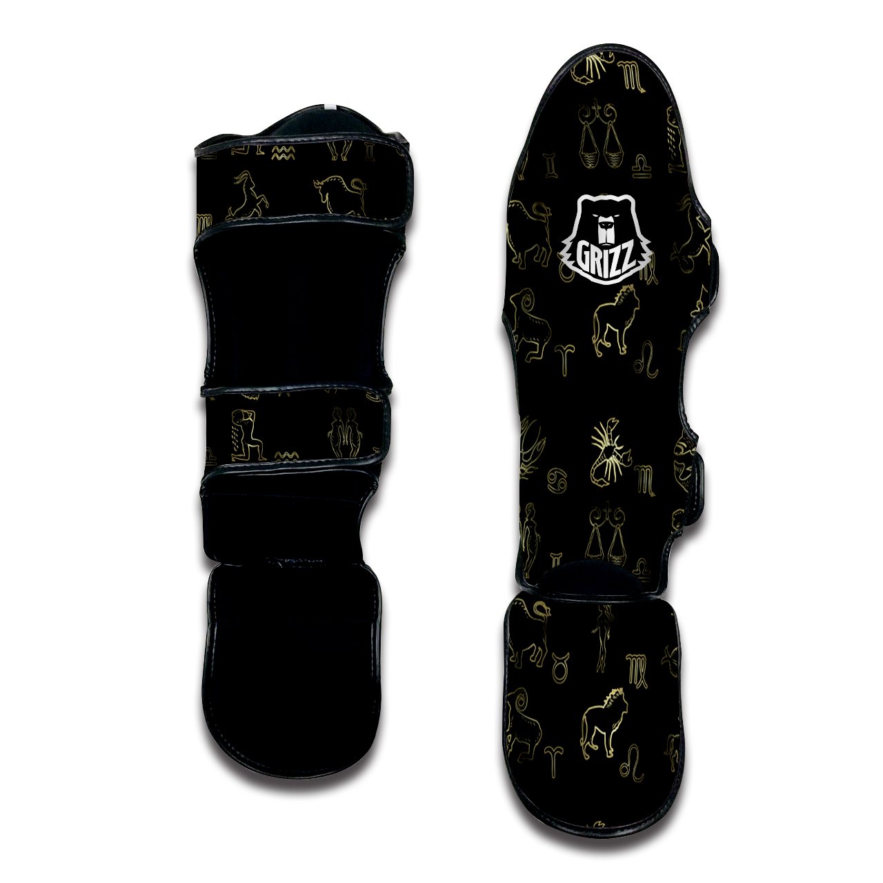 Constellation Zodiac Print Pattern Muay Thai Shin Guards-grizzshop