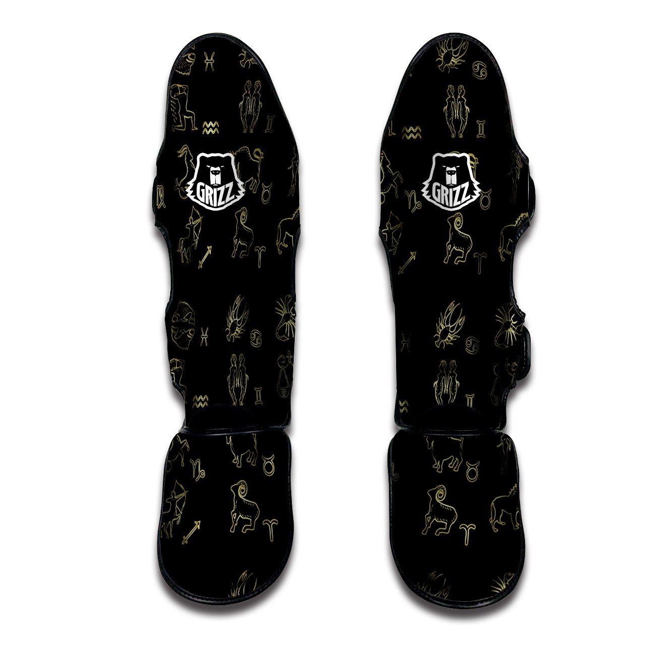 Constellation Zodiac Print Pattern Muay Thai Shin Guards-grizzshop