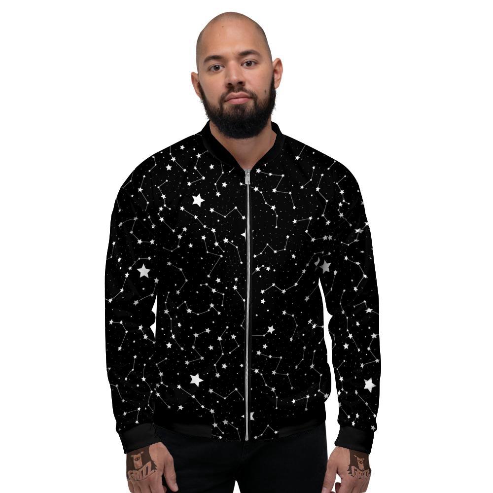Constellations Star Print Pattern Men's Bomber Jacket-grizzshop
