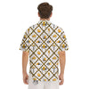 Construction Equipment Yellow Print Pattern Men's Short Sleeve Shirts-grizzshop