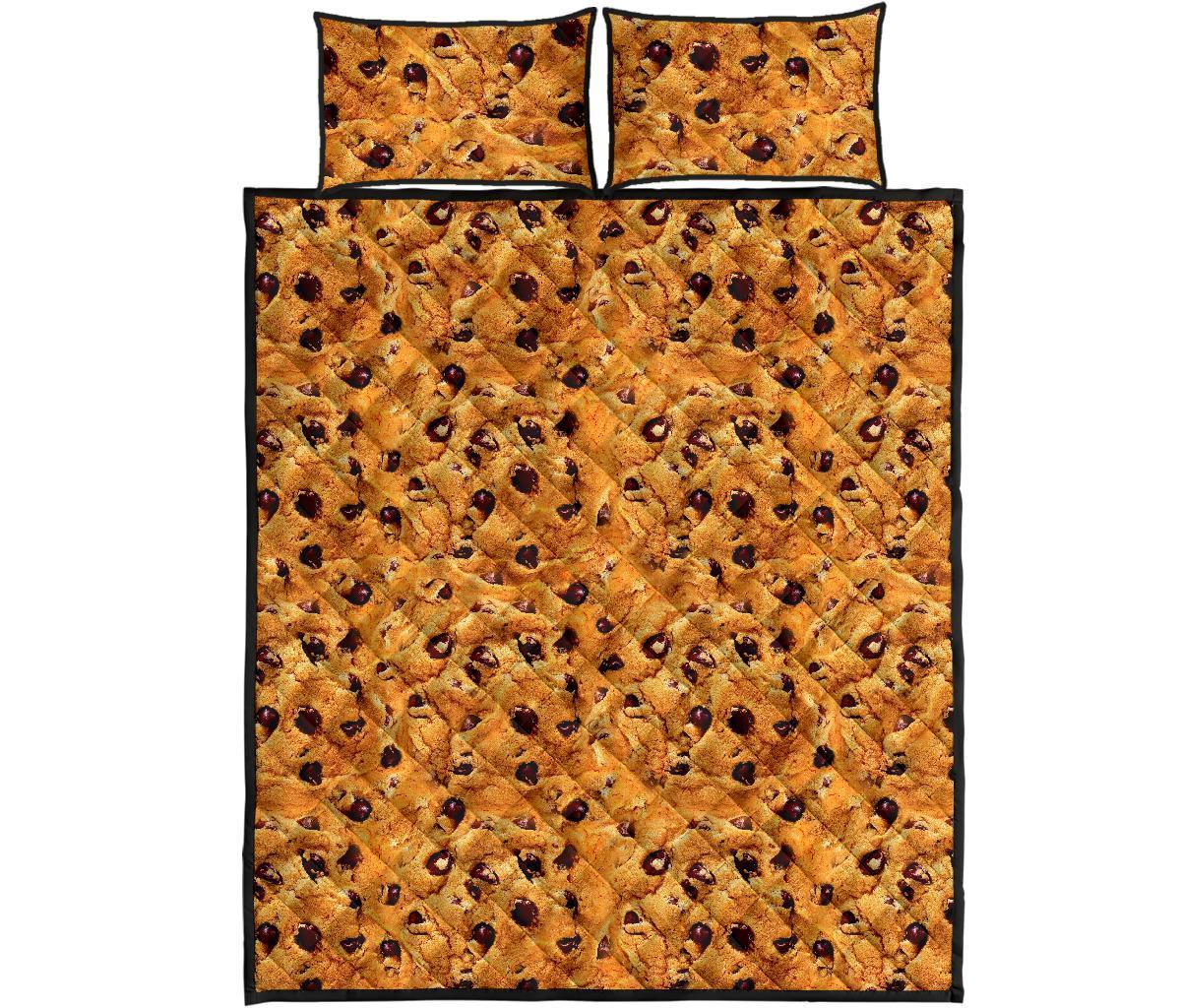 Cookie Biscuit Pattern Print Bed Set Quilt-grizzshop