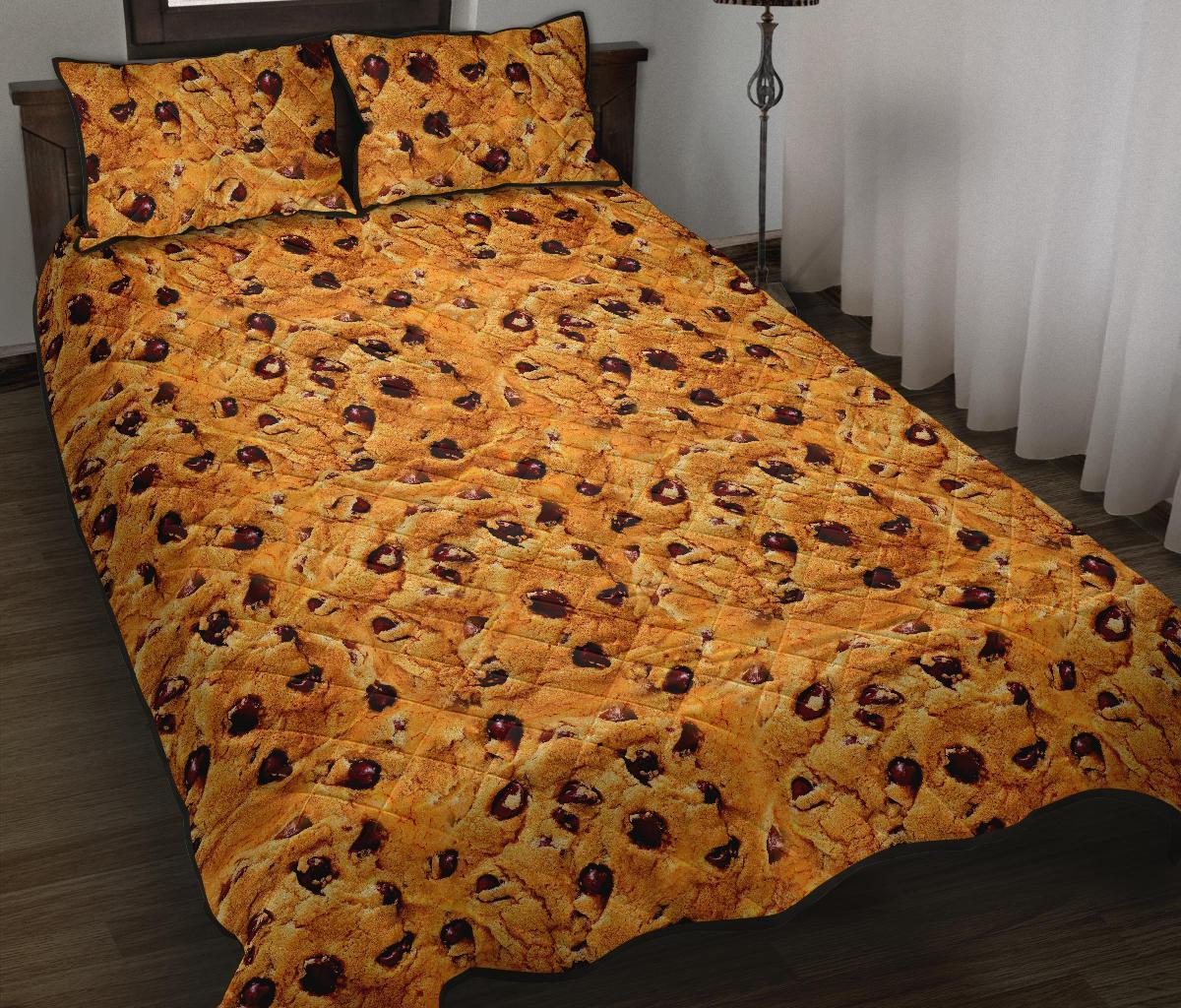 Cookie Biscuit Pattern Print Bed Set Quilt-grizzshop