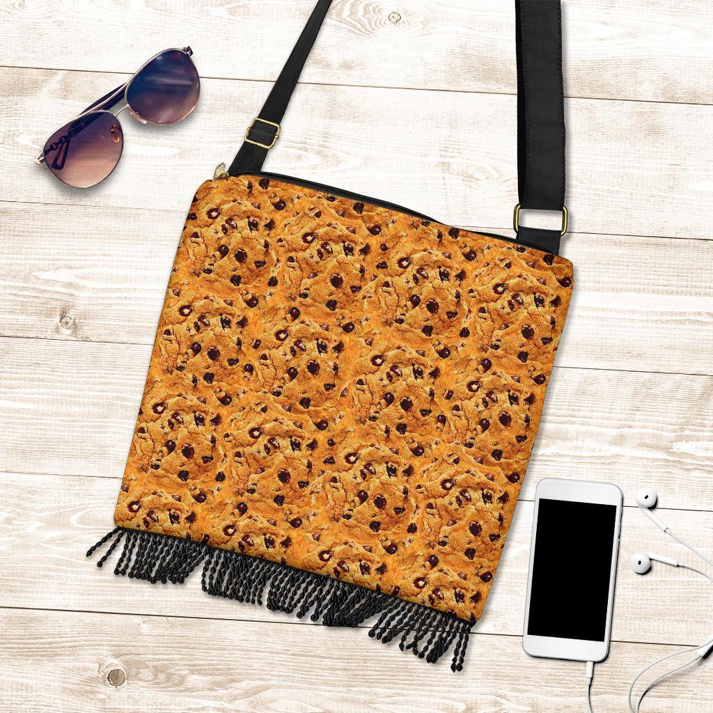 Cookie Biscuit Pattern Print Crossbody bags-grizzshop