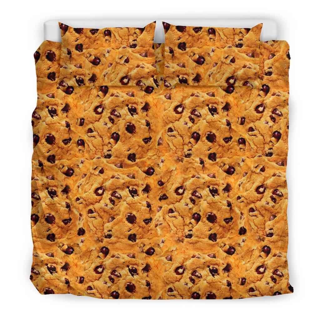 Cookie Biscuit Pattern Print Duvet Cover Bedding Set-grizzshop