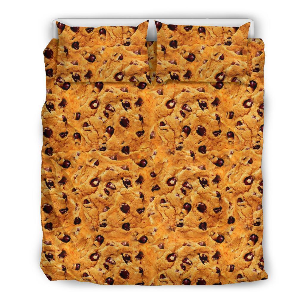 Cookie Biscuit Pattern Print Duvet Cover Bedding Set-grizzshop