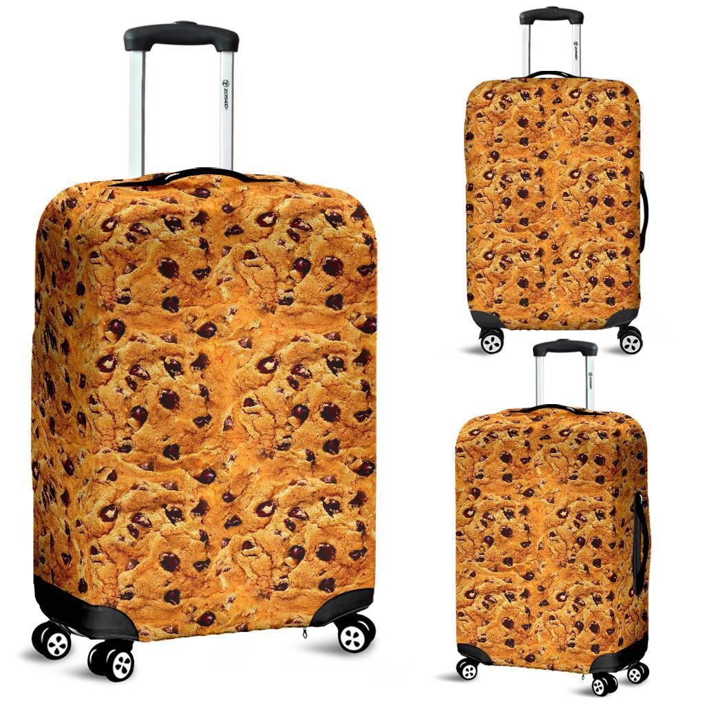 Cookie Biscuit Pattern Print Luggage Cover Protector-grizzshop