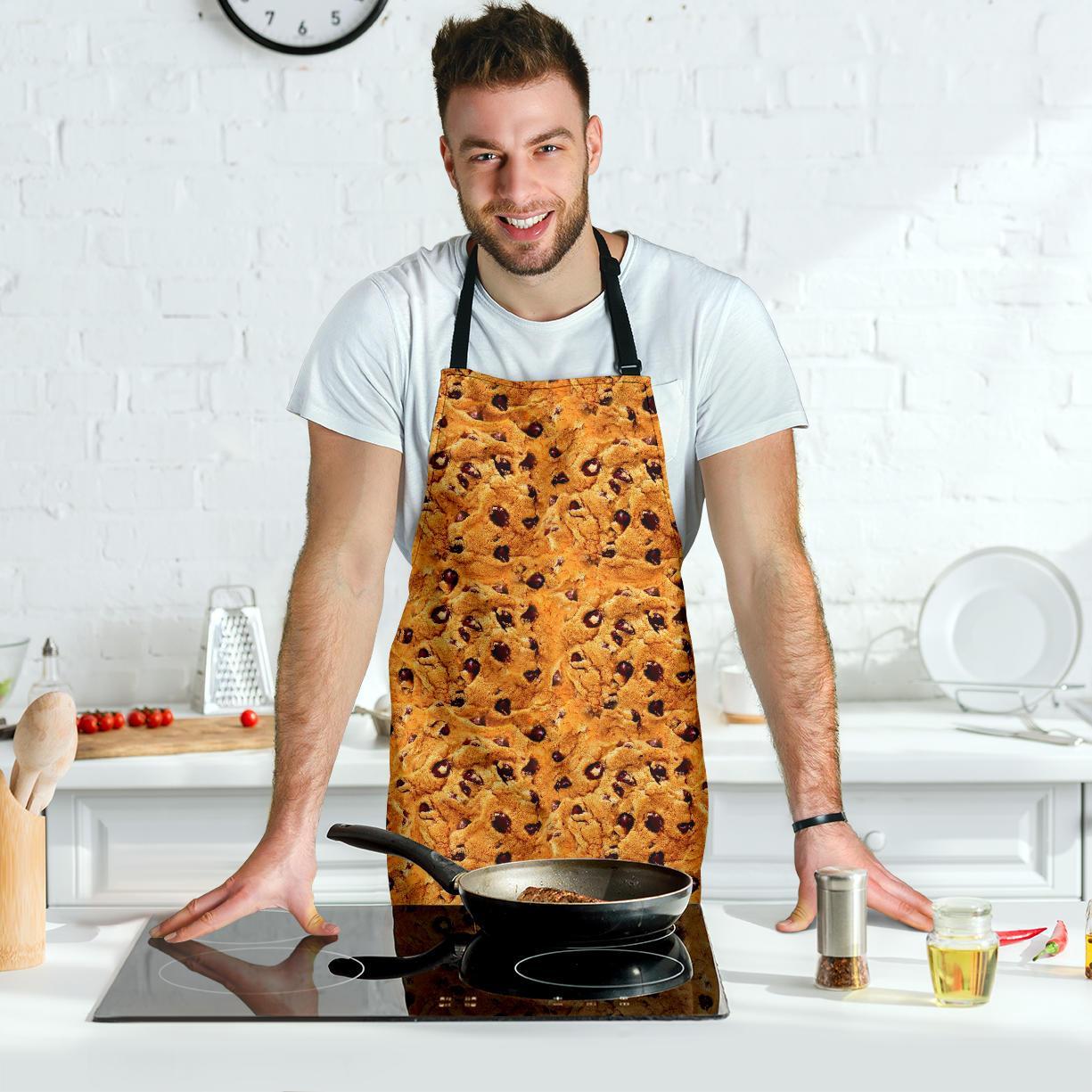 Cookie Biscuit Pattern Print Men's Apron-grizzshop