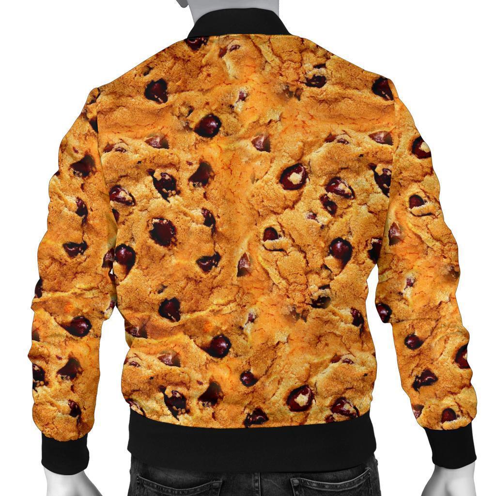 Cookie Biscuit Pattern Print Men's Bomber Jacket-grizzshop