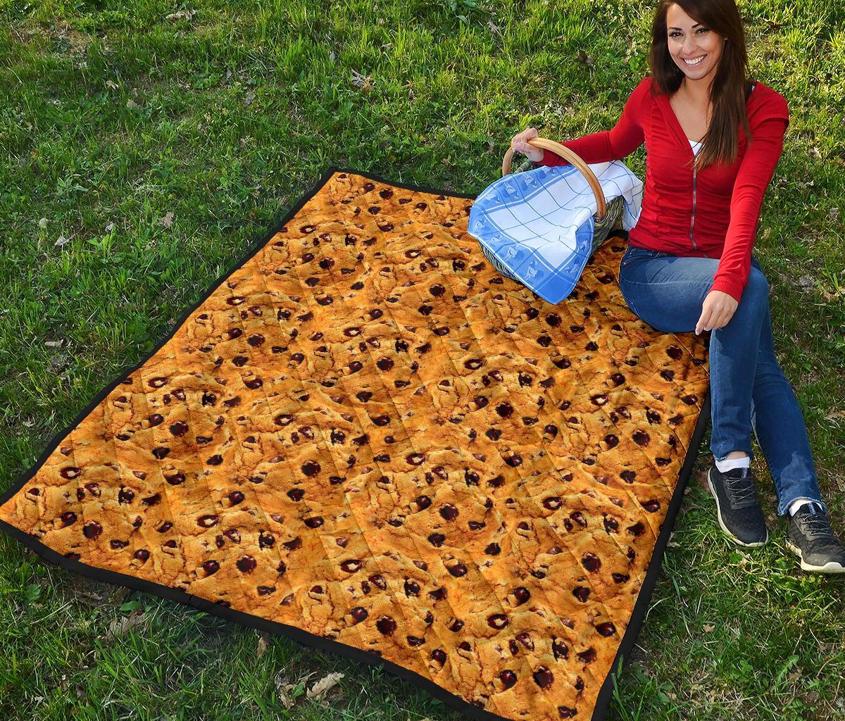 Cookie Biscuit Pattern Print Quilt-grizzshop