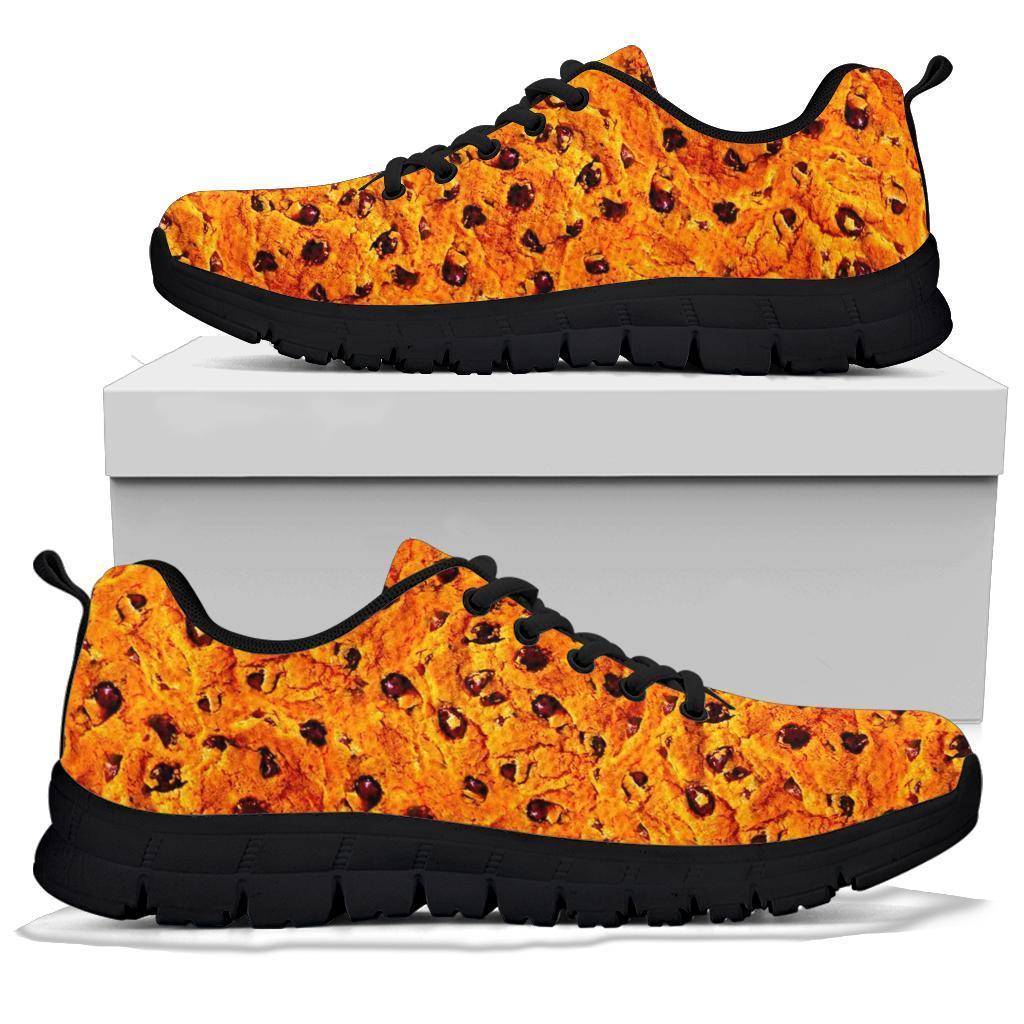 Cookie Biscuit Pattern Print Sneaker Shoes For Men Women-grizzshop