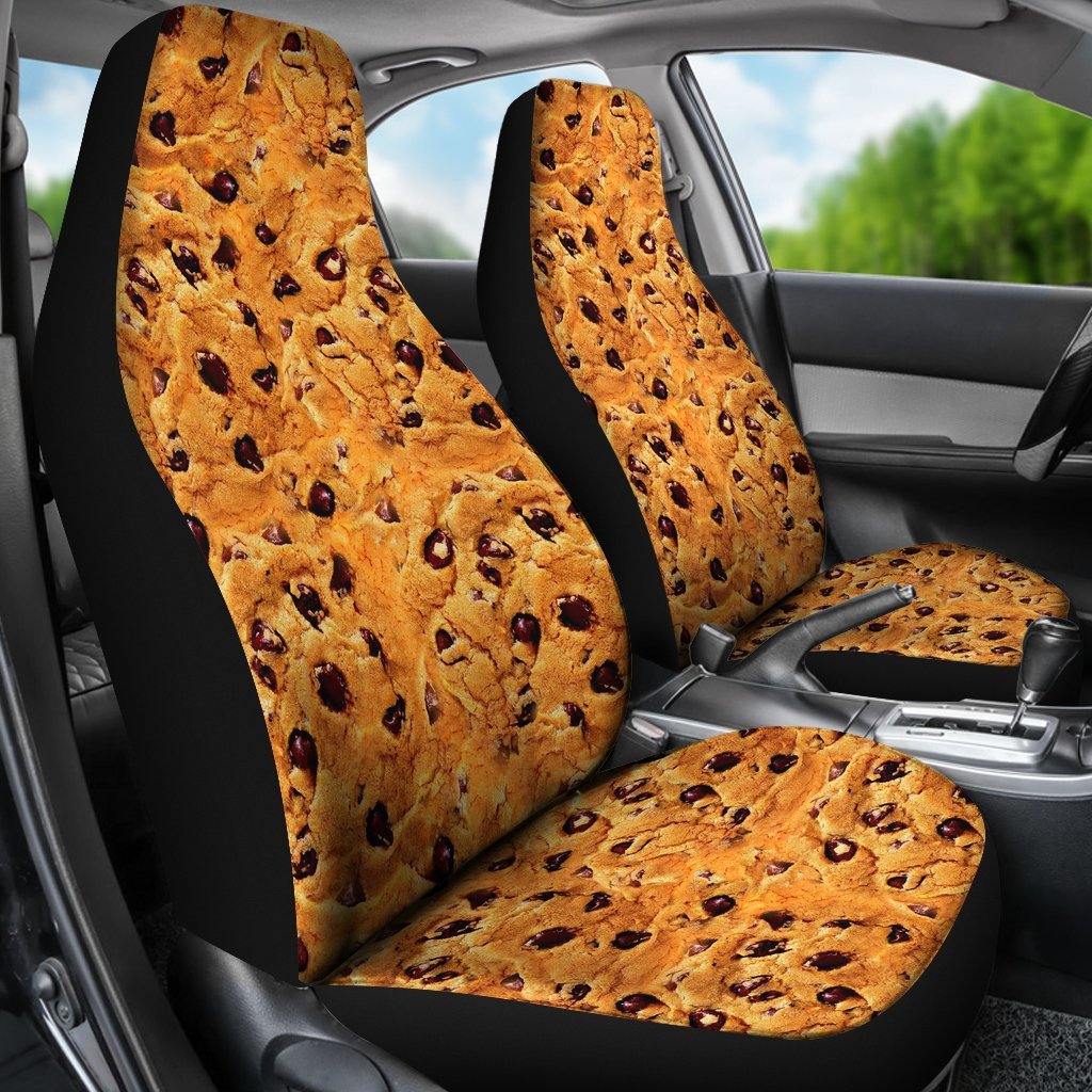 Cookie Biscuit Pattern Print Universal Fit Car Seat Covers-grizzshop