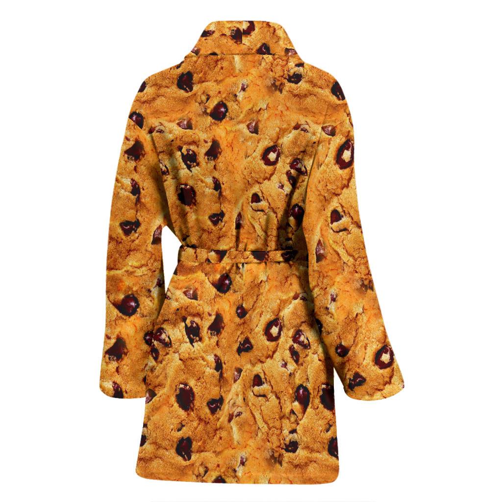 Cookie Biscuit Pattern Print Women Long Robe-grizzshop