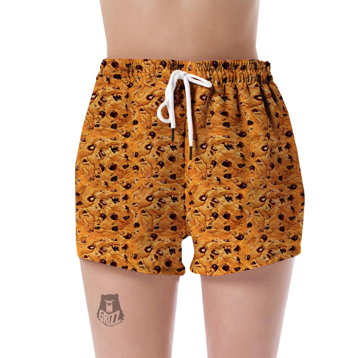 Cookie Biscuit Pattern Print Women's Shorts-grizzshop