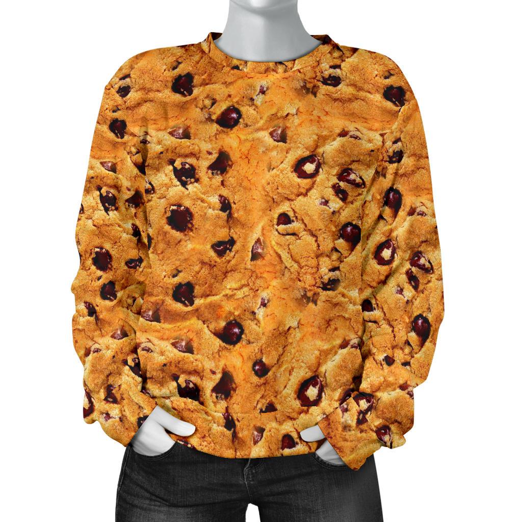 Cookie Biscuit Pattern Print Women's Sweatshirt-grizzshop