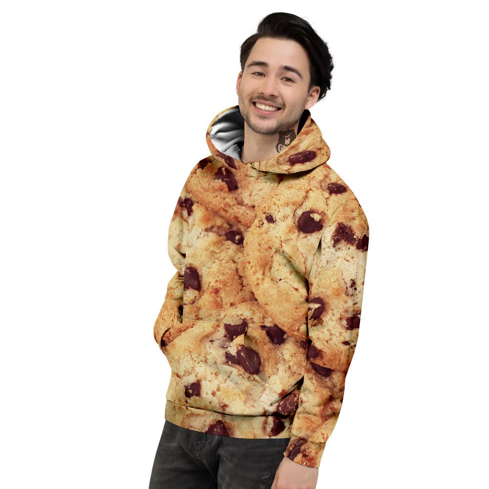 Cookie Chocolate Chip Print Men's Hoodie-grizzshop