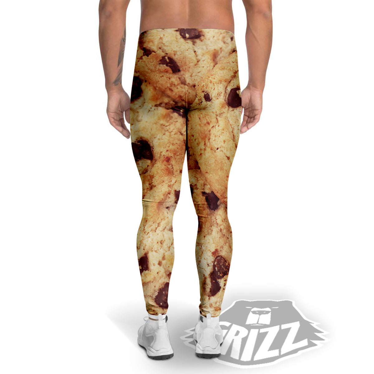 Cookie Chocolate Chip Print Men's Leggings-grizzshop