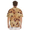 Cookie Chocolate Chip Print Men's Short Sleeve Shirts-grizzshop