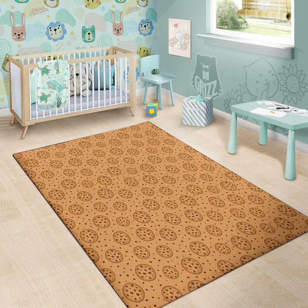Cookie Chocolate Chip Print Pattern Floor Mat-grizzshop