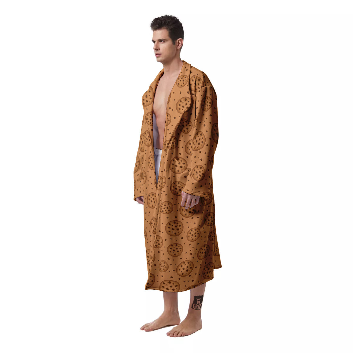Cookie Chocolate Chip Print Pattern Men's Robe-grizzshop