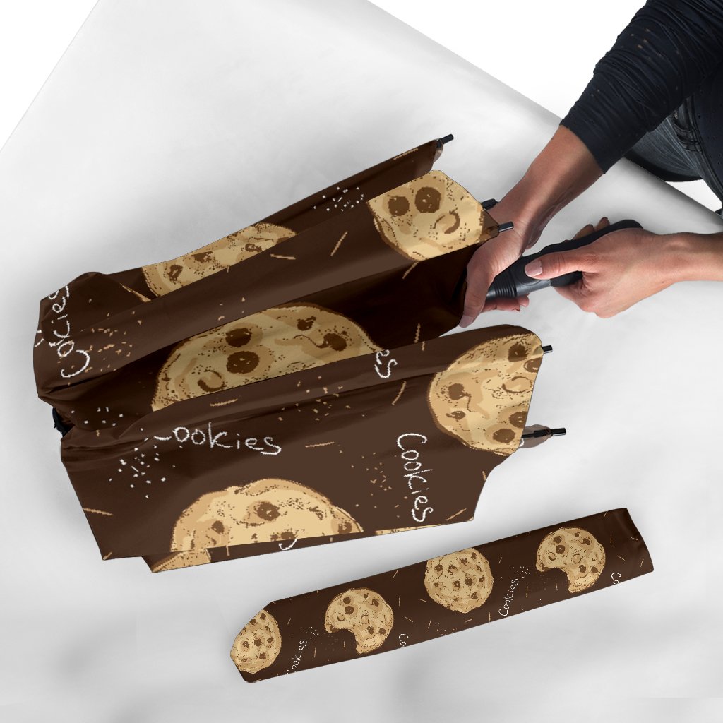 Cookie Pattern Print Automatic Foldable Umbrella-grizzshop